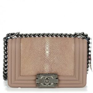 Chanel Galuchat Stingray Boy Bag Small